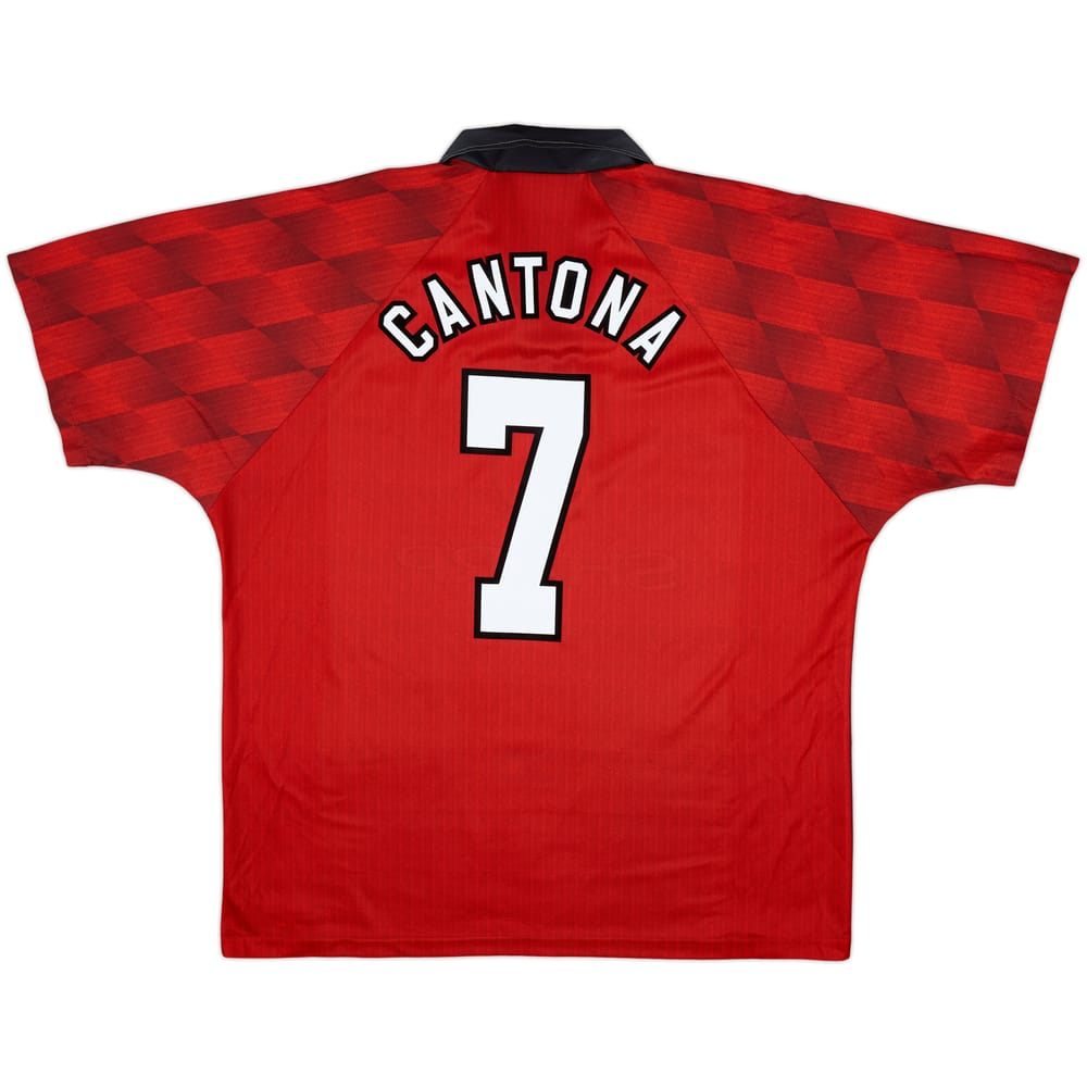 1996-98 Manchester United Home Shirt Cantona #7 - 8/10 - (XL)