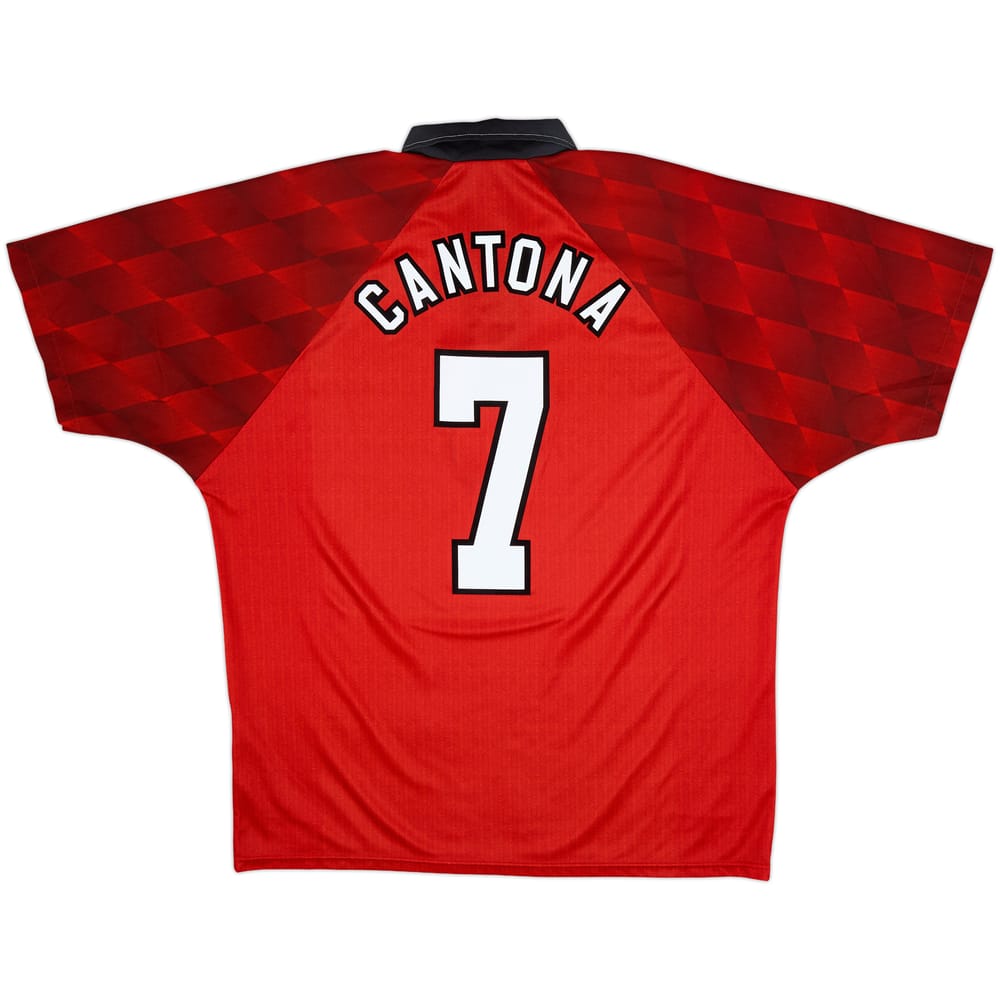 1996-98 Manchester United Home Shirt Cantona #7 - 8/10 - (XL)