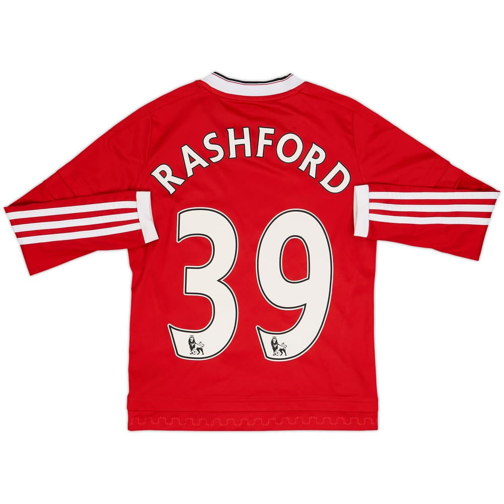 2015-16 Manchester United Home L/S Shirt Rashford #39 - 7/10 - (S.Boys)