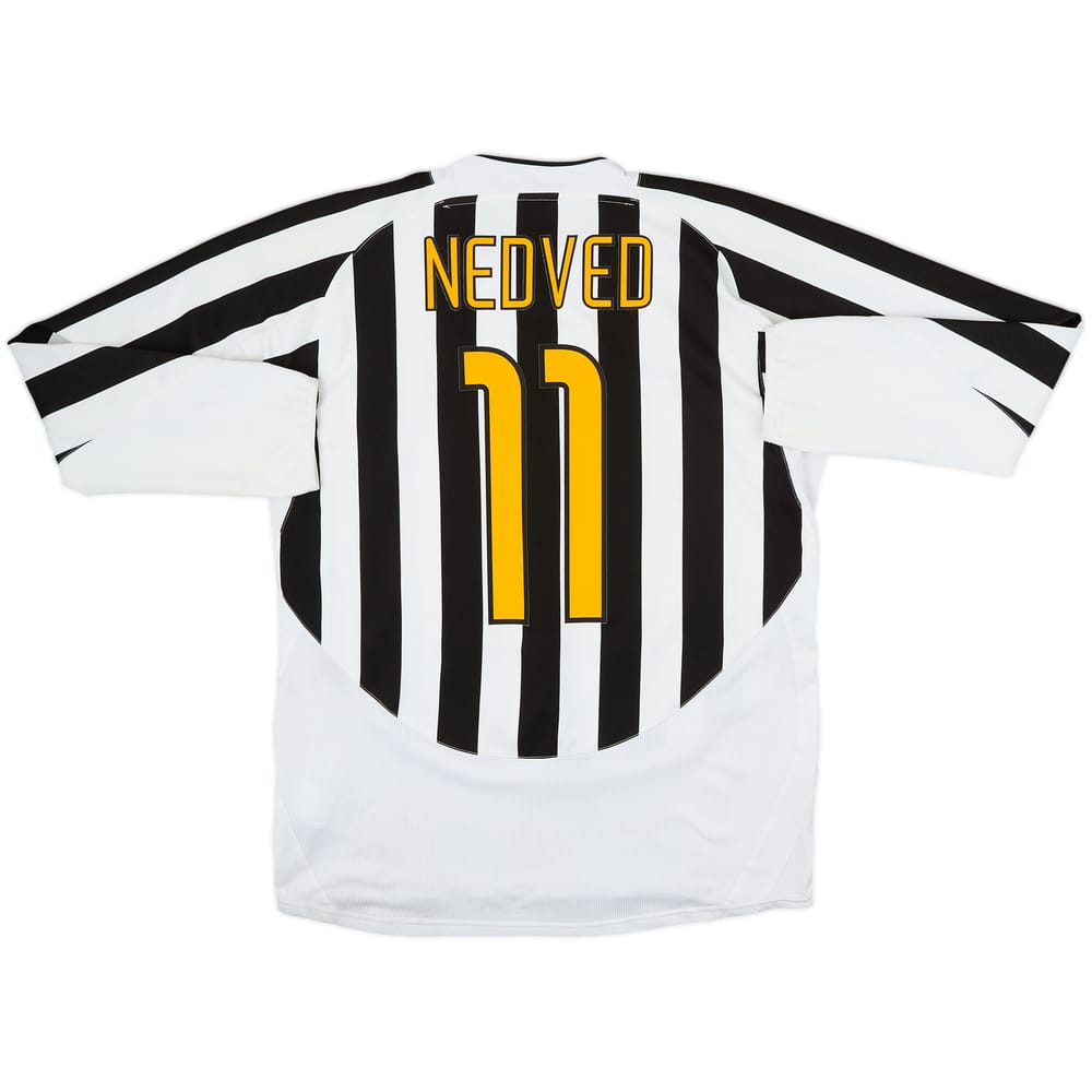 2003-04 Juventus Home L/S Shirt Nedved #11 - 7/10 - (L)