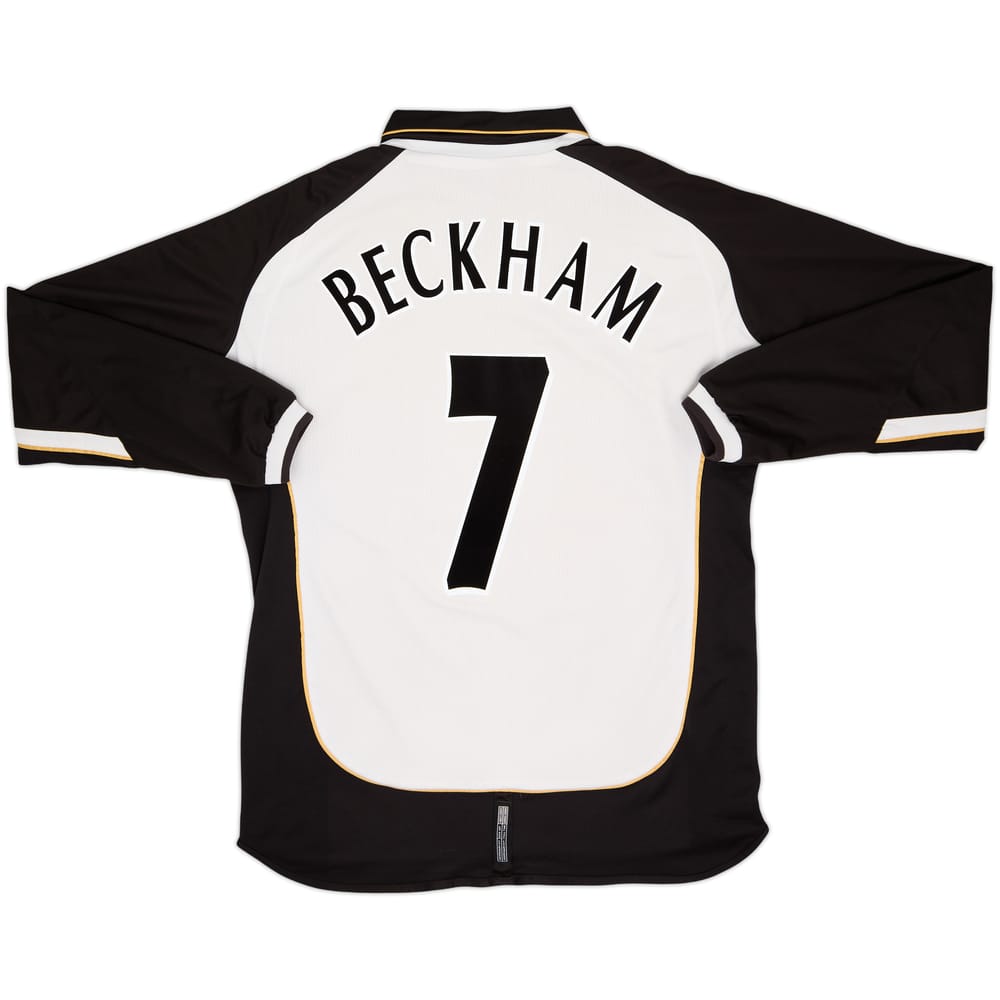 2001-02 Manchester United Centenary Away/Third L/S Shirt Beckham #7 - 9/10 - (XL)