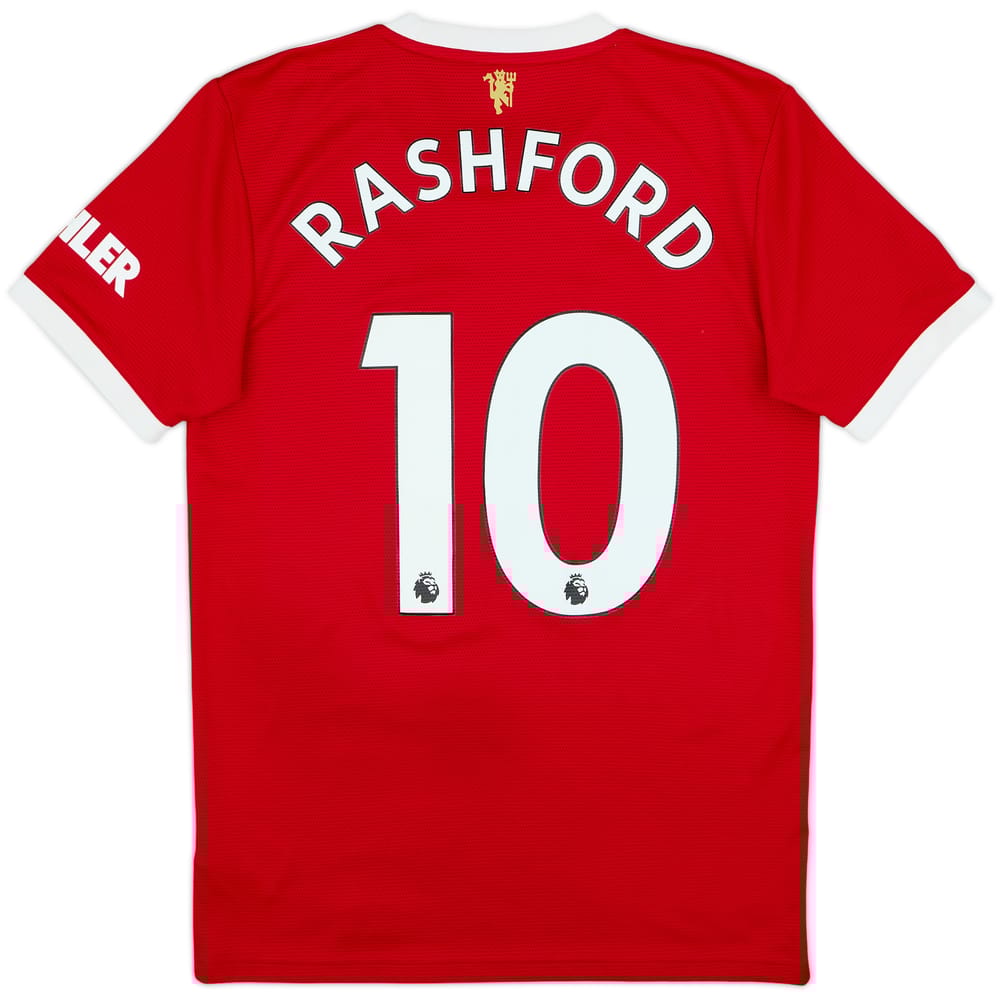 2021-22 Manchester United Home Shirt Rashford #10 - 8/10 - (S)