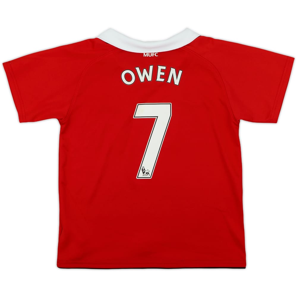 2010-11 Manchester United Home Shirt Owen #7 - 9/10 - (6-7 Years)
