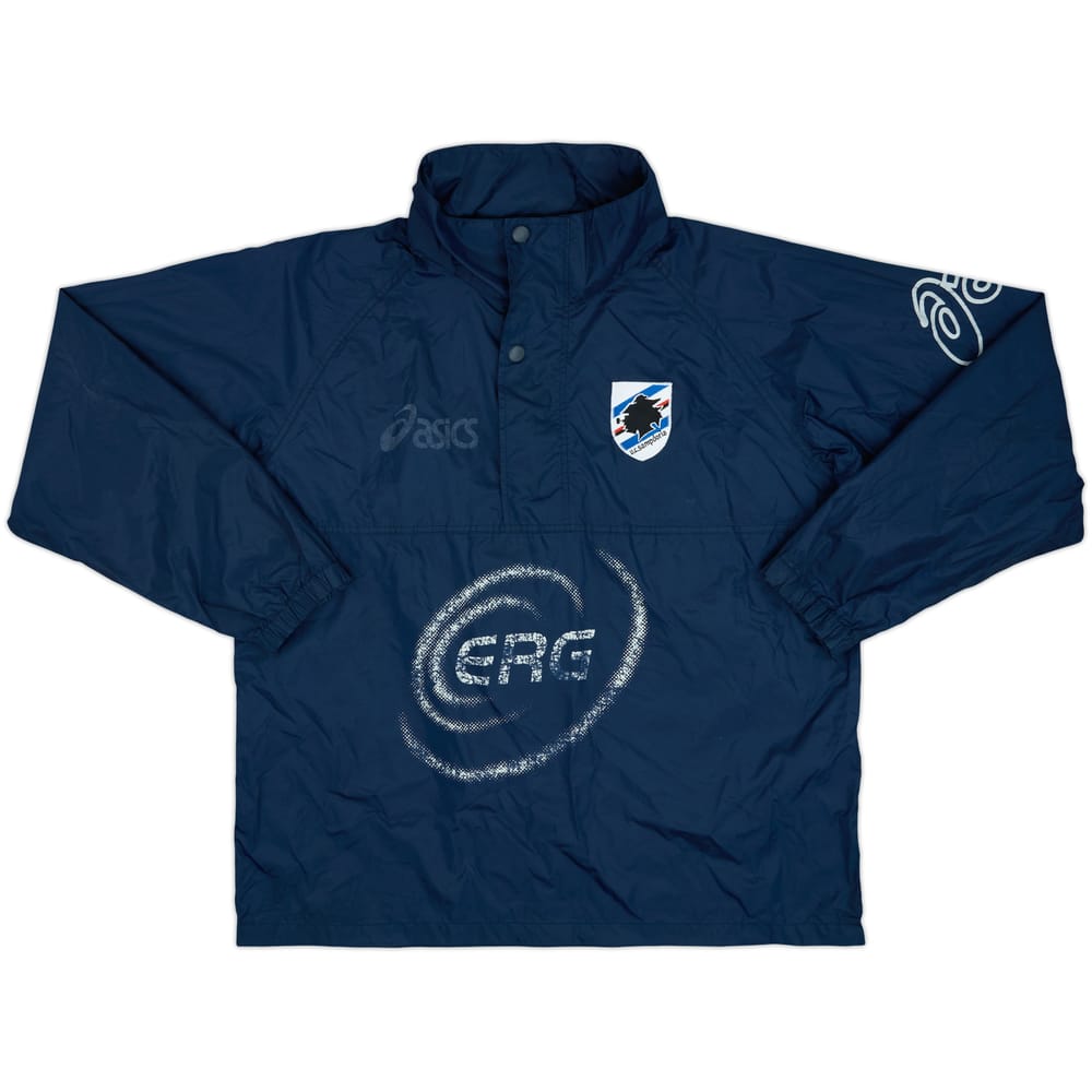 Chaqueta de lluvia con capucha 1/4 Zip Asics del Sampdoria 2002-03 - 4/10 - (L)