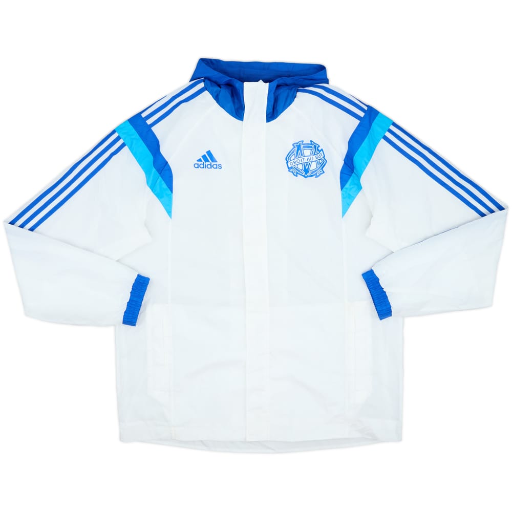 2014-15 Olympique Marseille adidas Hooded Rain Jacket - 8/10 - (L)