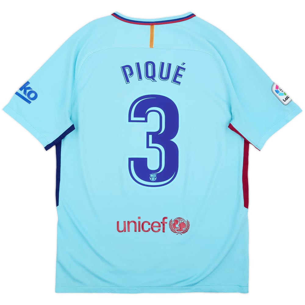 2017-18 Barcelona Away Shirt Pique #3 - 6/10 - (L)