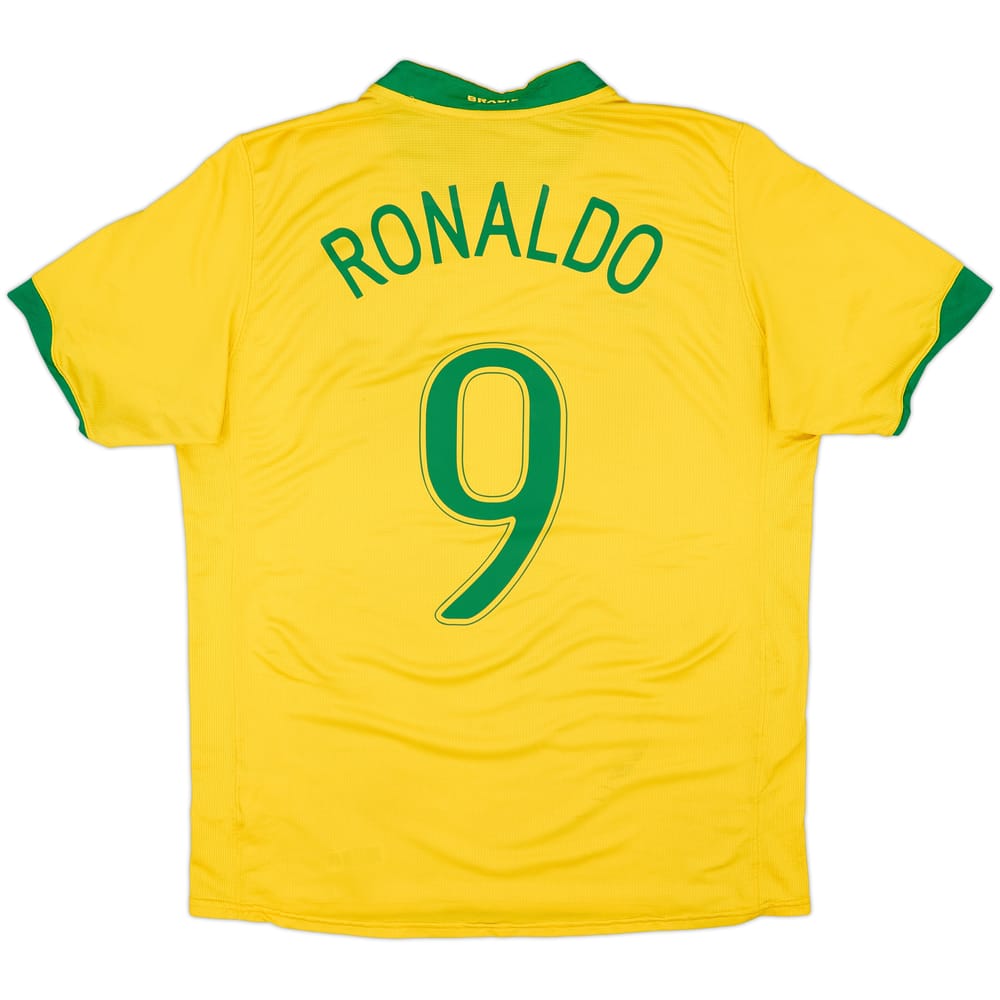 2006-08 Brazil Home Shirt Ronaldo #9 - 6/10 - (L)