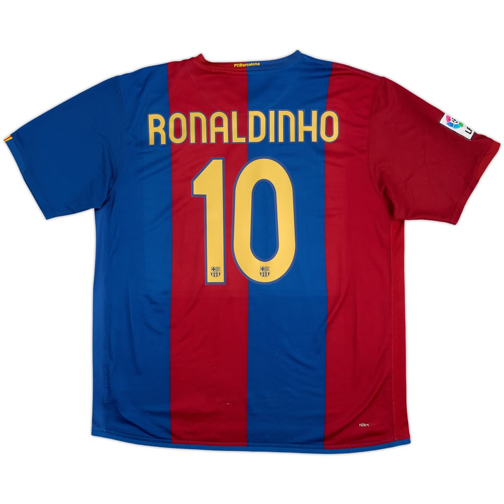 2006-07 Barcelona Home Shirt Ronaldinho #10 - 8/10 - (XL)