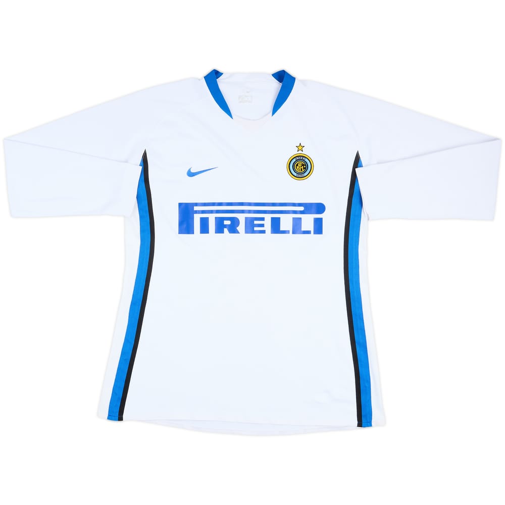 2006-07 Inter Milan Player Issue Away L/S Shirt - 4/10 - (L)