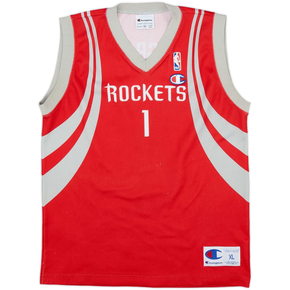 2004-10 Houston Rockets McGrady #1 Champion Away Jersey - 7/10 - (XL.Boys)