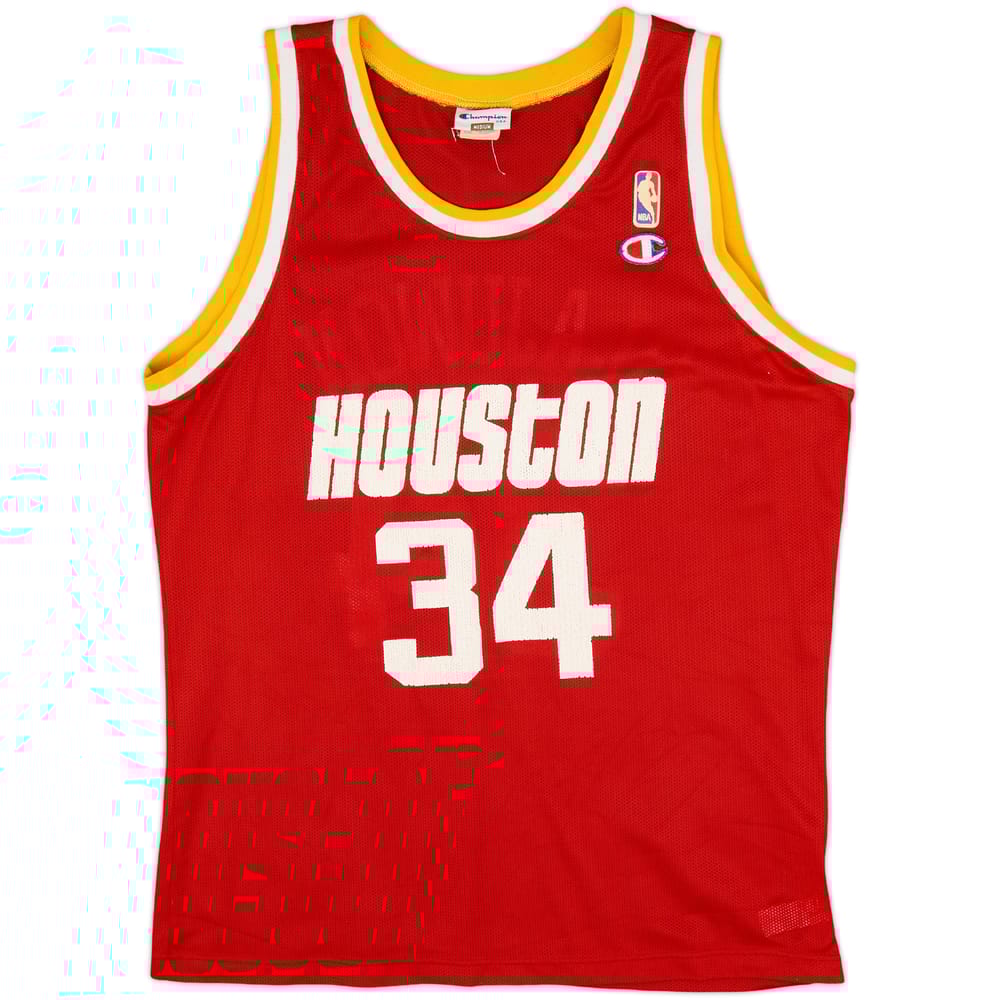 1990-95 Houston Rockets Olajuwon #34 Champion Away Jersey - 7/10 - (M)