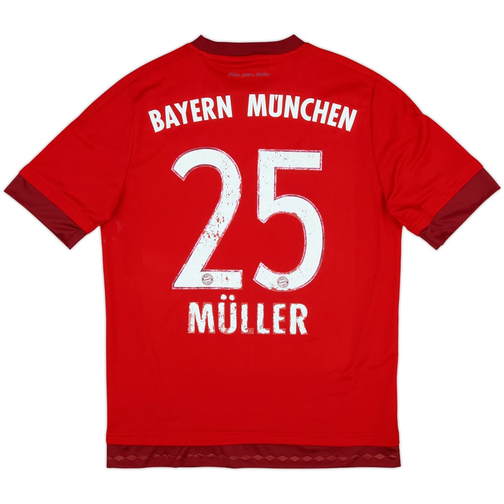 2015-16 Bayern Munich Home Shirt Muller #25 - 4/10 - (XL.Boys)