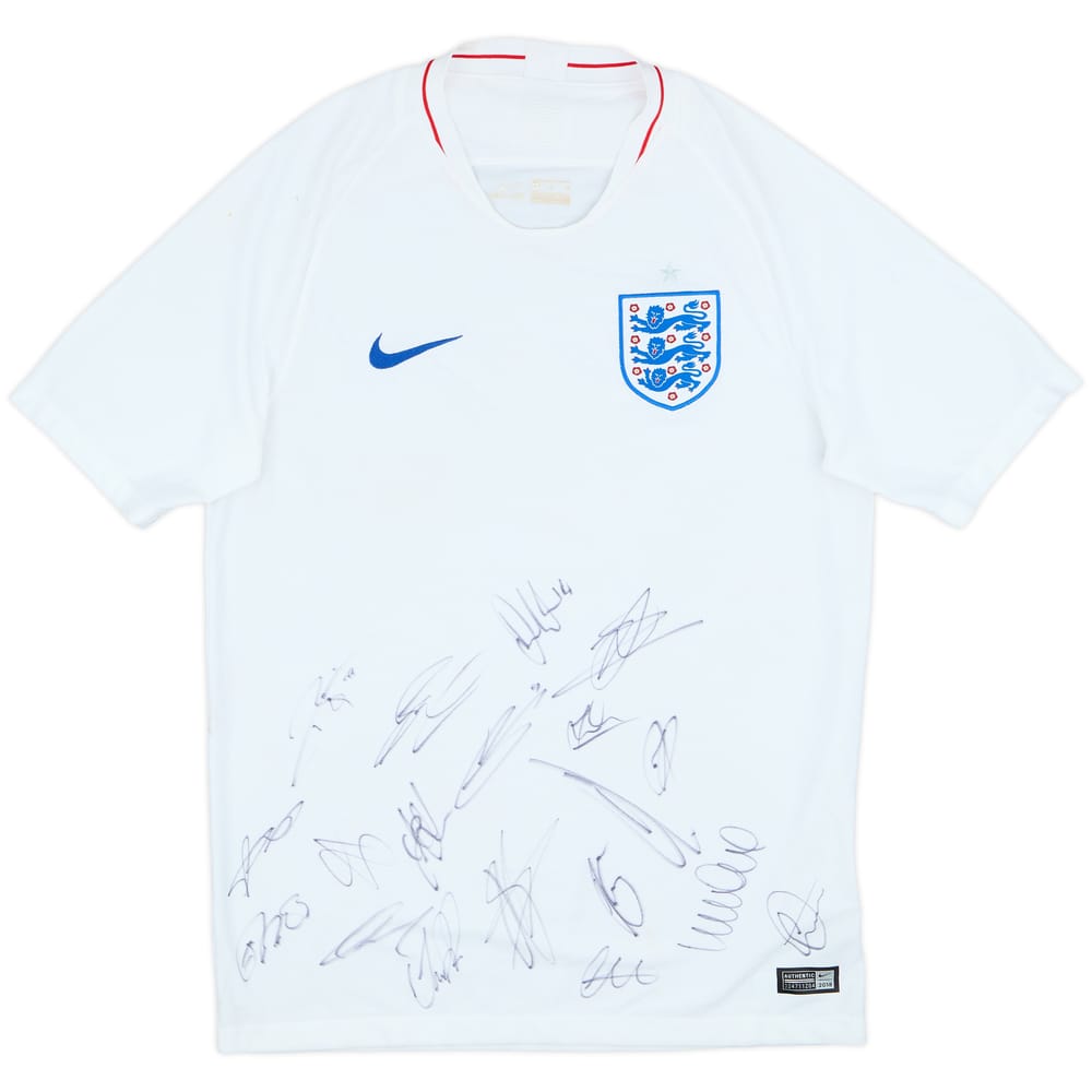 2018-19 England Signed Home Shirt - 5/10 - (M)
