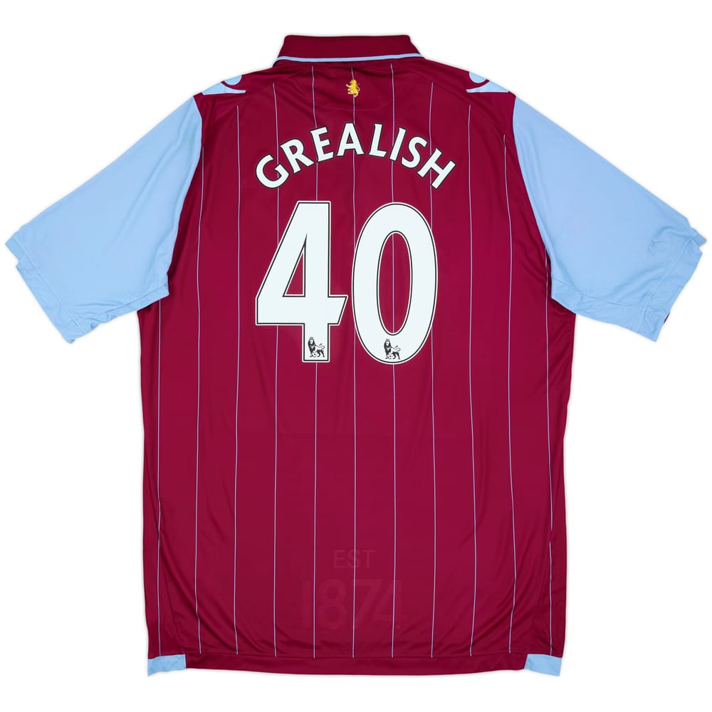 2014-15 Aston Villa Home Shirt Grealish #40 - 7/10 - (3XL)