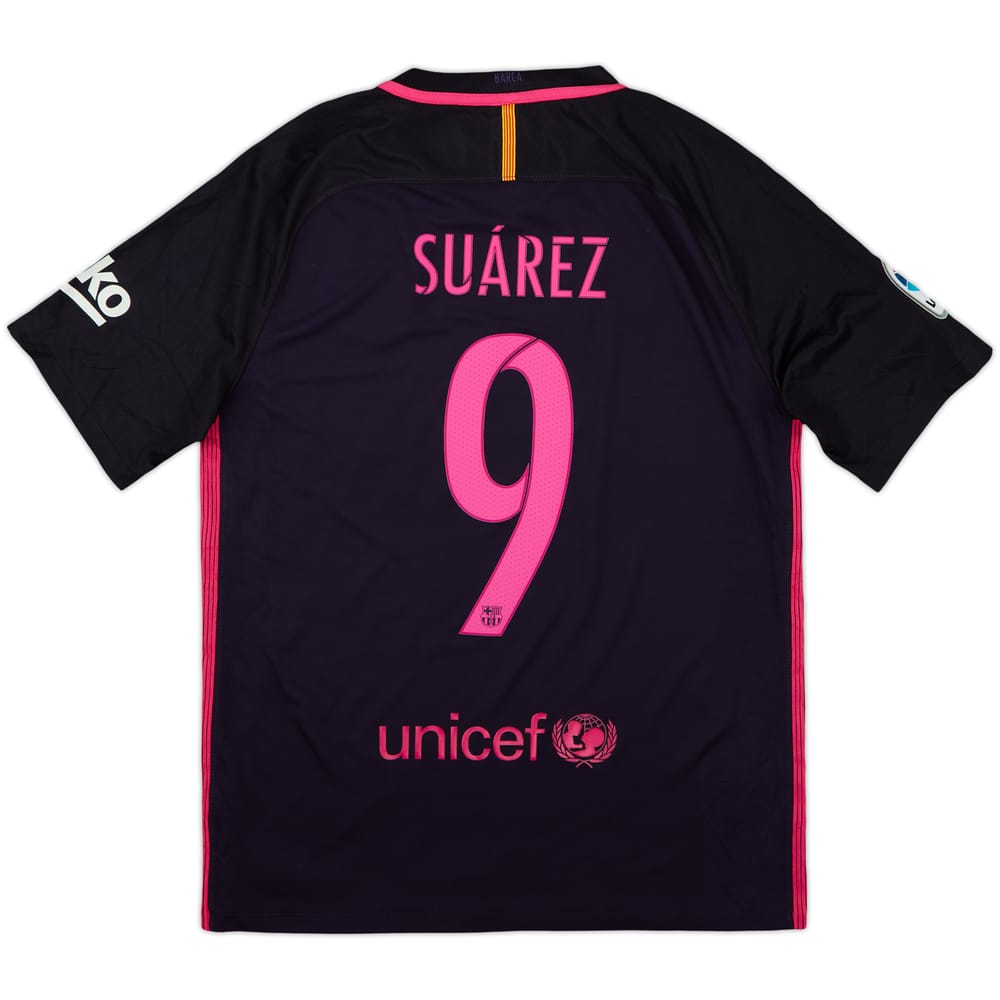 2016-17 Barcelona Away Shirt Suarez #9 - 8/10 - (M)