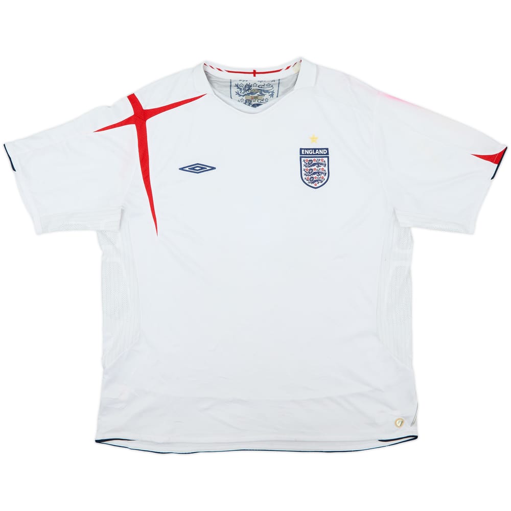 2005-07 England Home Shirt - 4/10 - (3XL)