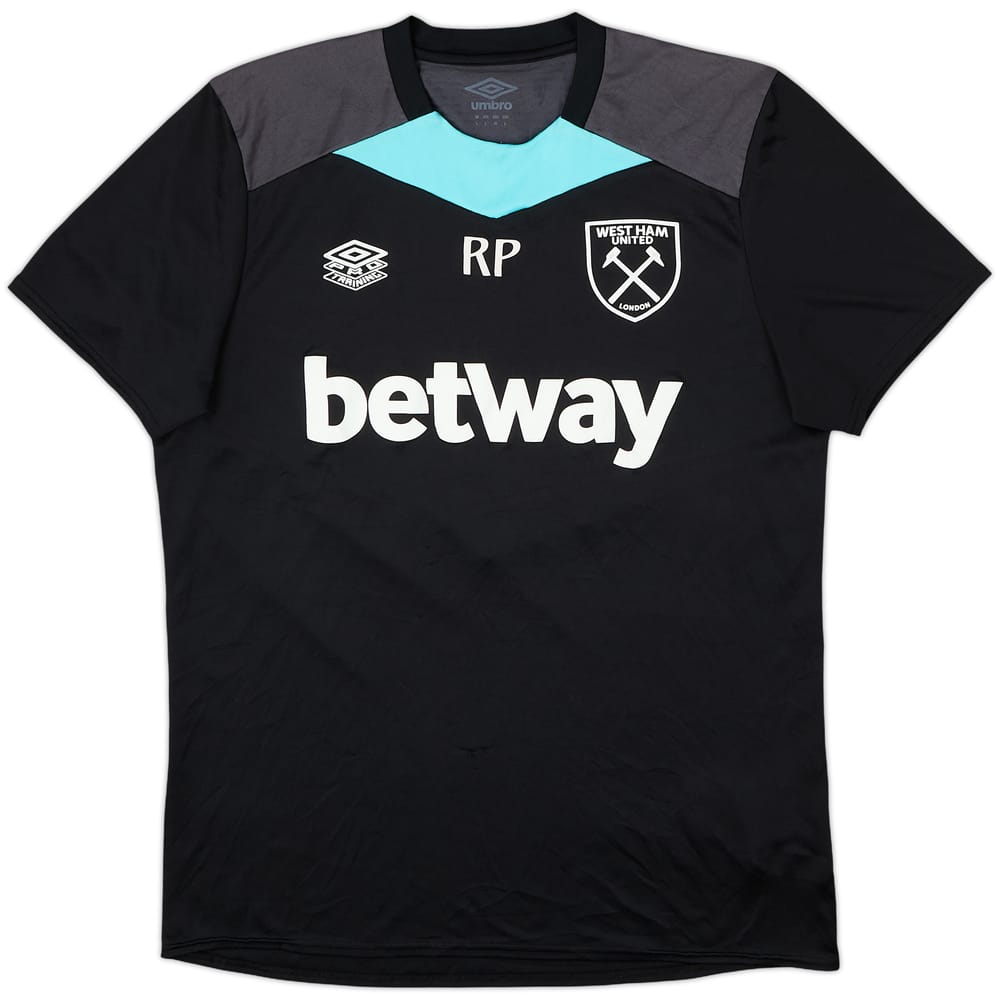 2021-22 West Ham Staff Issue Umbro Training Shirt 'RP' - 8/10 - (L)