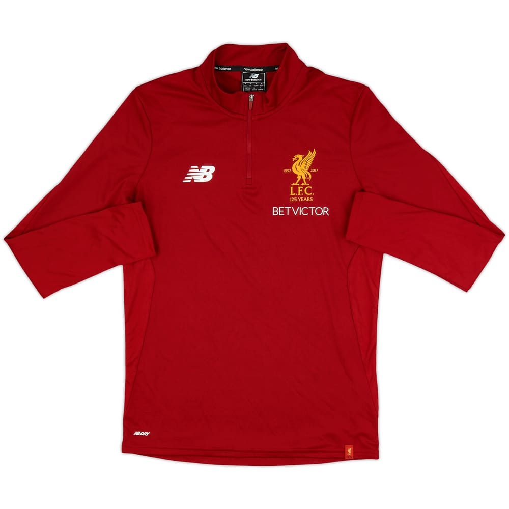 2017-18 Liverpool New Balance 1/4 Zip Drill Top - 10/10 - (S)