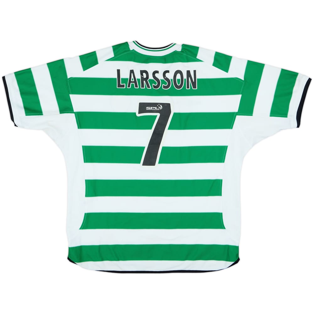 2001-03 Celtic Home Shirt Larsson #7 - 6/10 - (L)