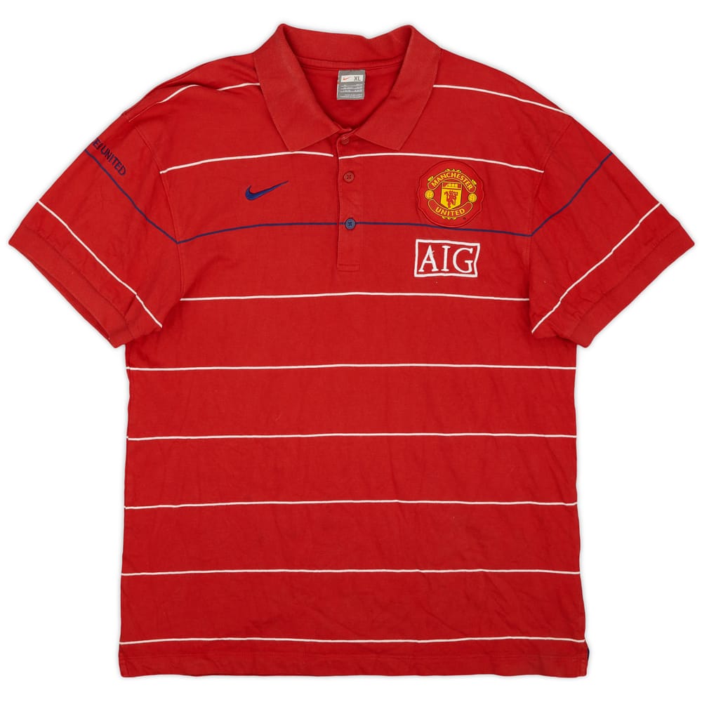 2008-09 Manchester United Nike Polo Shirt - 7/10 - (XL)