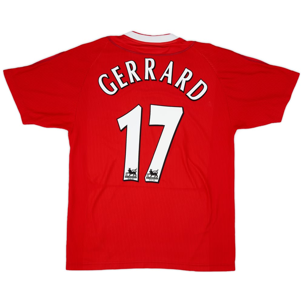 2002-04 Liverpool Home Shirt Gerrard #17 - 8/10 - (M)
