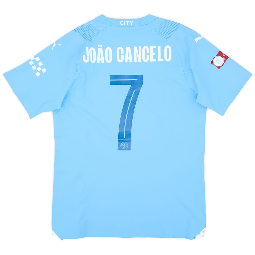 2023-24 Manchester City Match Issue Community Shield Home Shirt Joao Cancelo #7