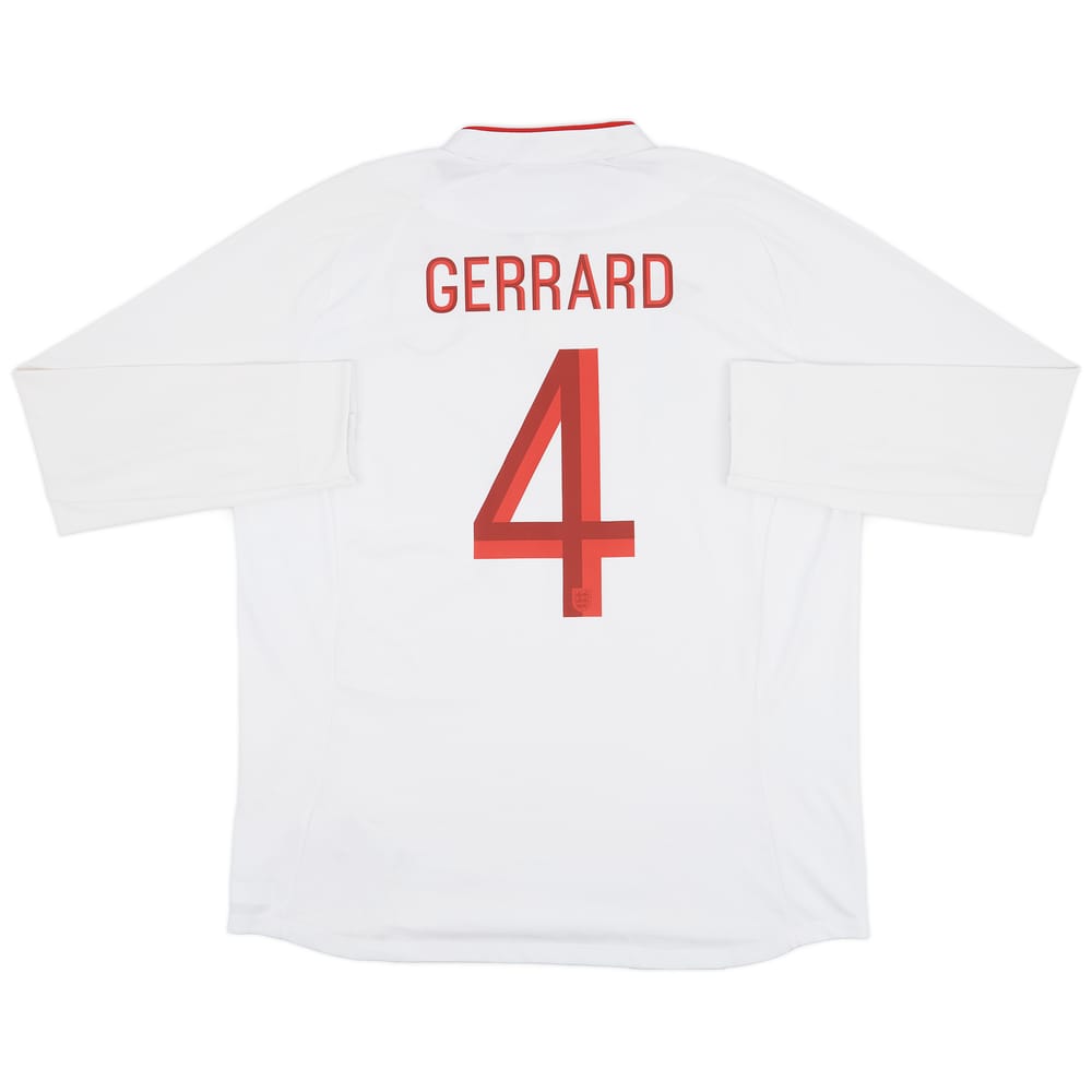 2012-13 England Home L/S Shirt Gerrard #4 - 7/10 - (XL)