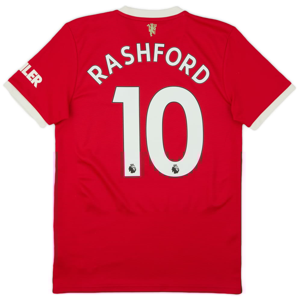 2021-22 Manchester United Home Shirt Rashford #10 - 9/10 - (S)