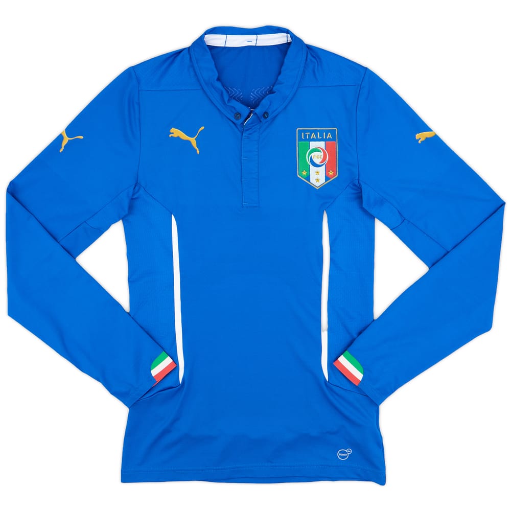2014-15 Italy Player Issue Home L/S Shirt - 10/10 - (L)