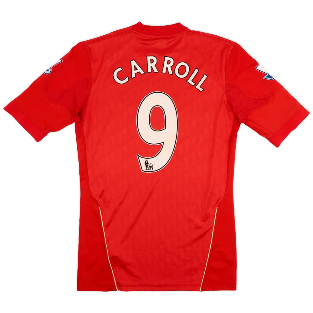 2010-12 Liverpool Player Issue TechFit Home Shirt Carroll #9 - 6/10 - (XL)