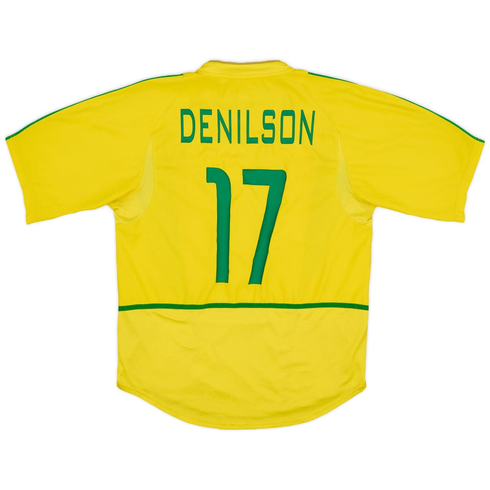 2002-04 Brazil Home Shirt Denilson #17 - 5/10 - (M)