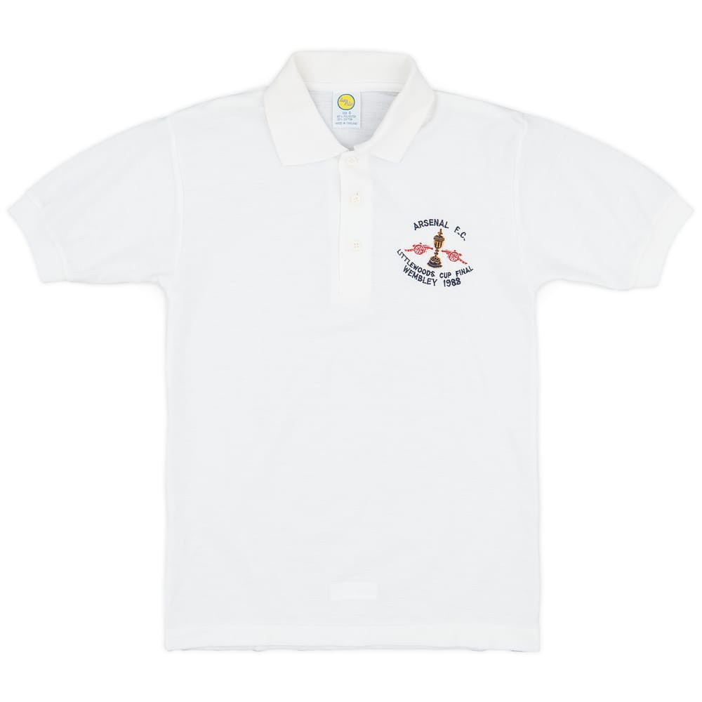 1987-88 Arsenal 'Littlewoods Cup Final' Polo Shirt - 9/10 - (S)