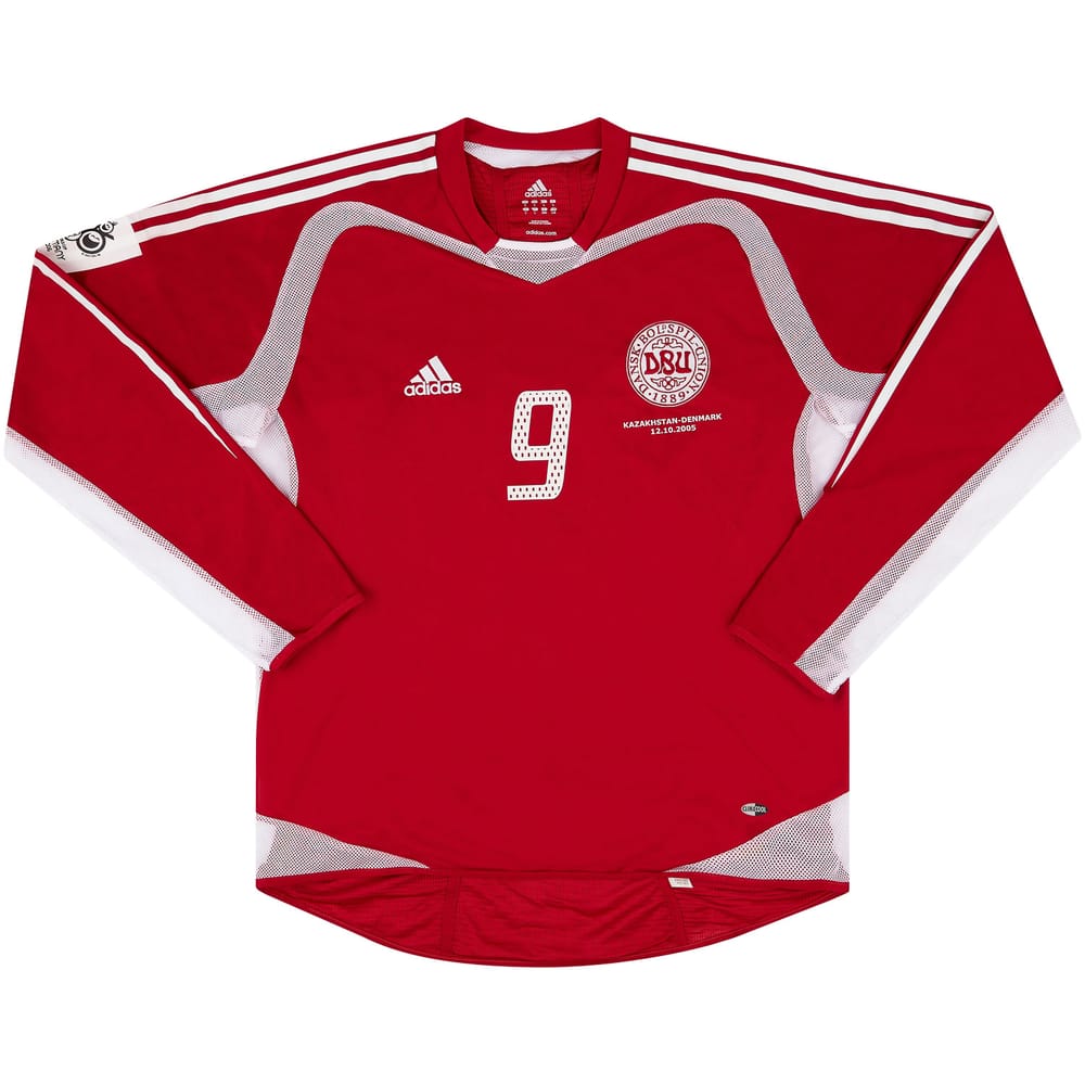 2005 Denmark Match Worn Home L/S Shirt #9 (Tomasson) v Kazakhstan