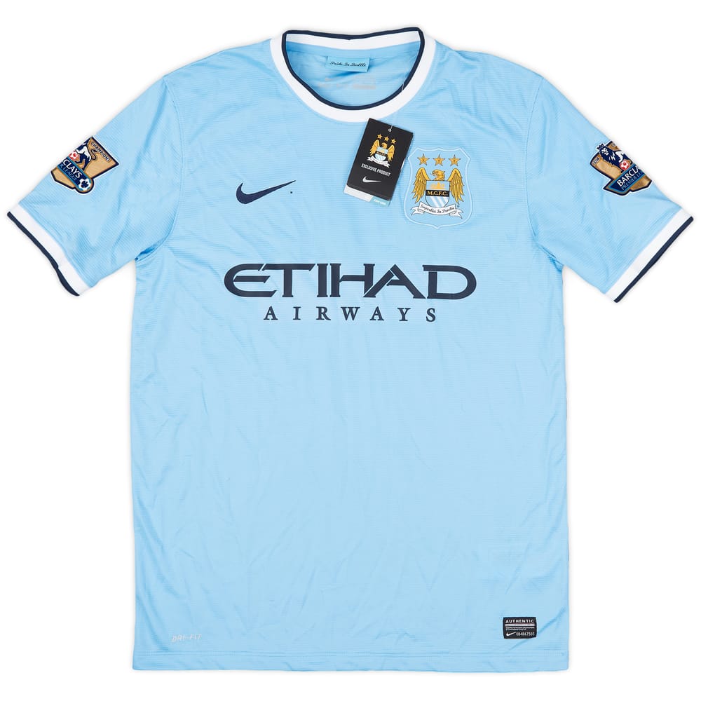 2013-14 Manchester City Home Shirt Champions #14 (M)
