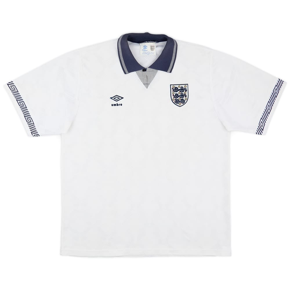 1990-92 England Home Shirt - 5/10 - (L)