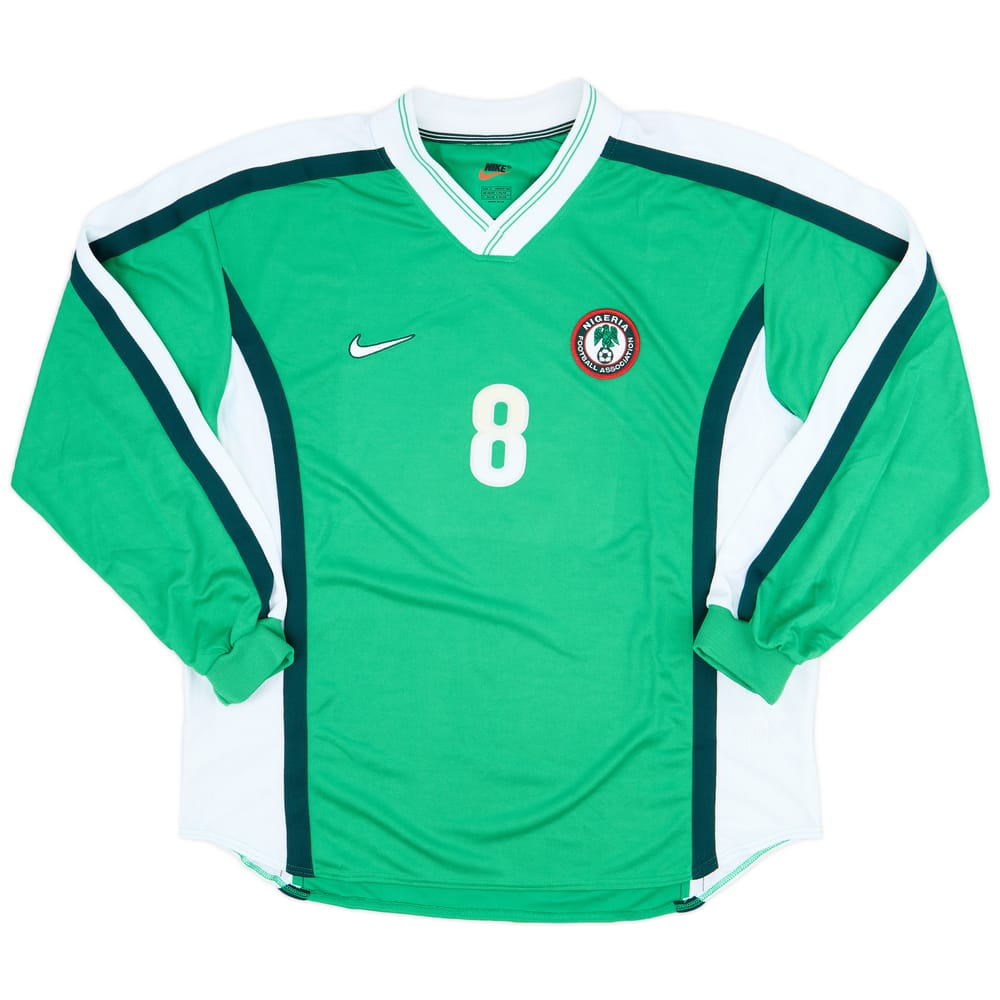 1998 Nigeria Player Issue Home L/S Shirt #8 - 8/10 - (XL)