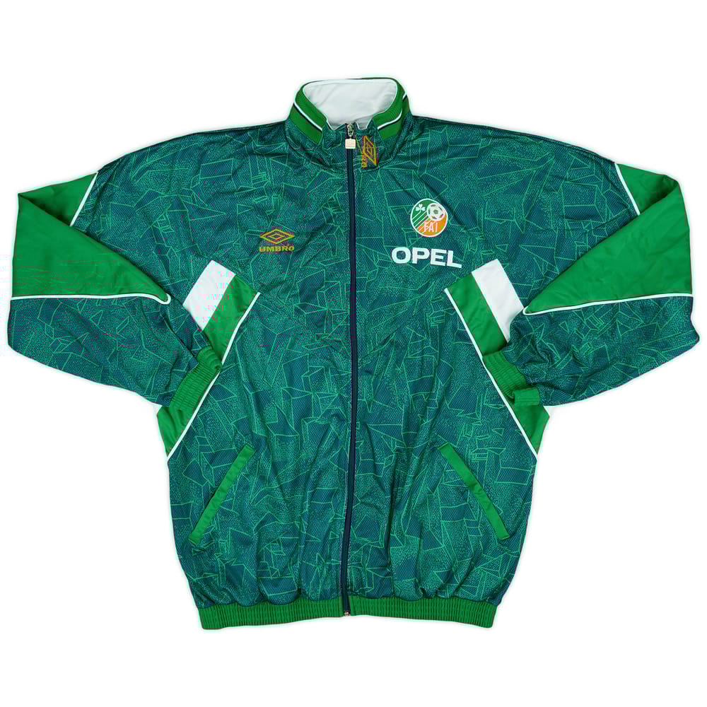 1995-96 Ireland Player Issue Umbro Track Jacket - 8/10 - (XXL)