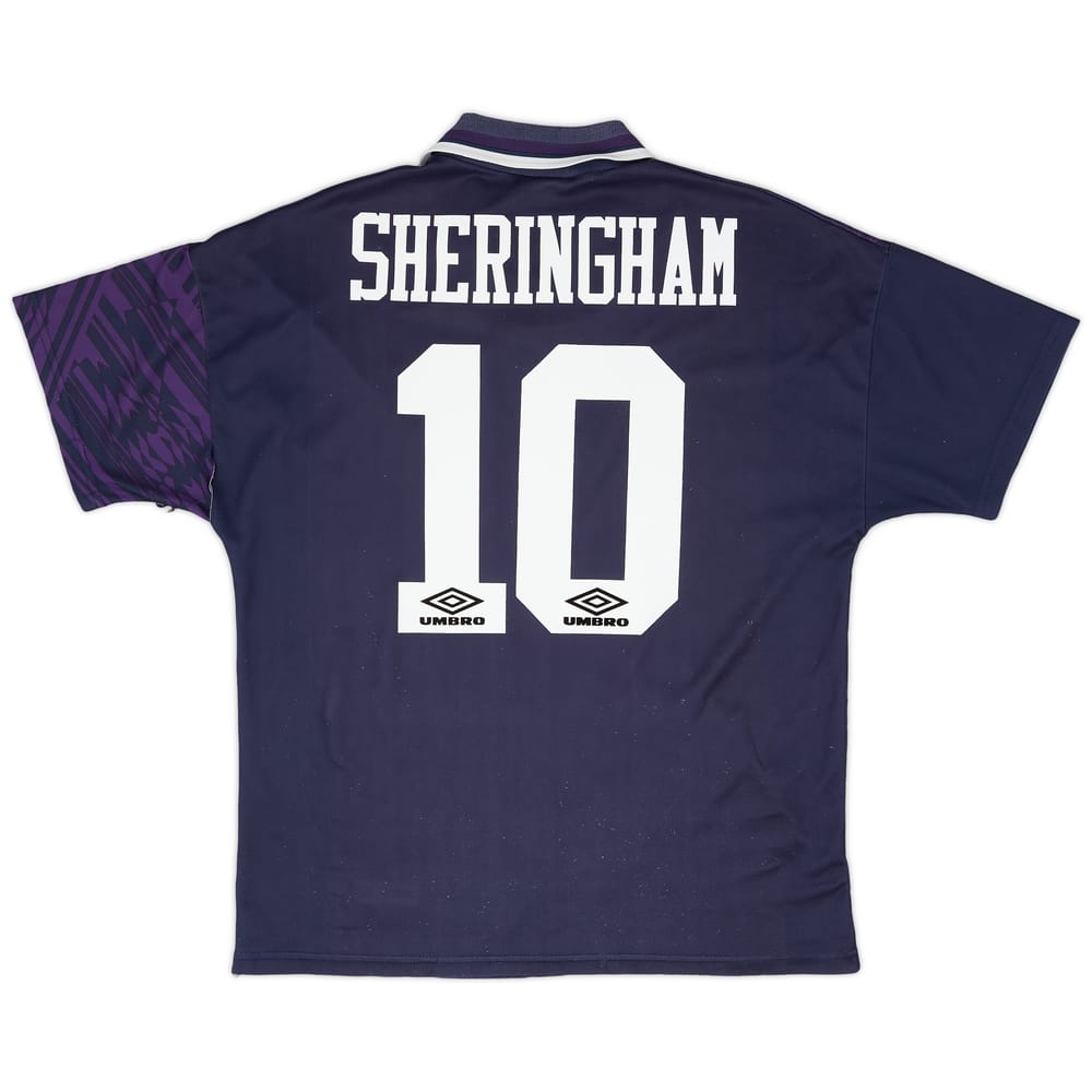 1994-95 Tottenham Away Shirt Sheringham #10 - 8/10 - (L)