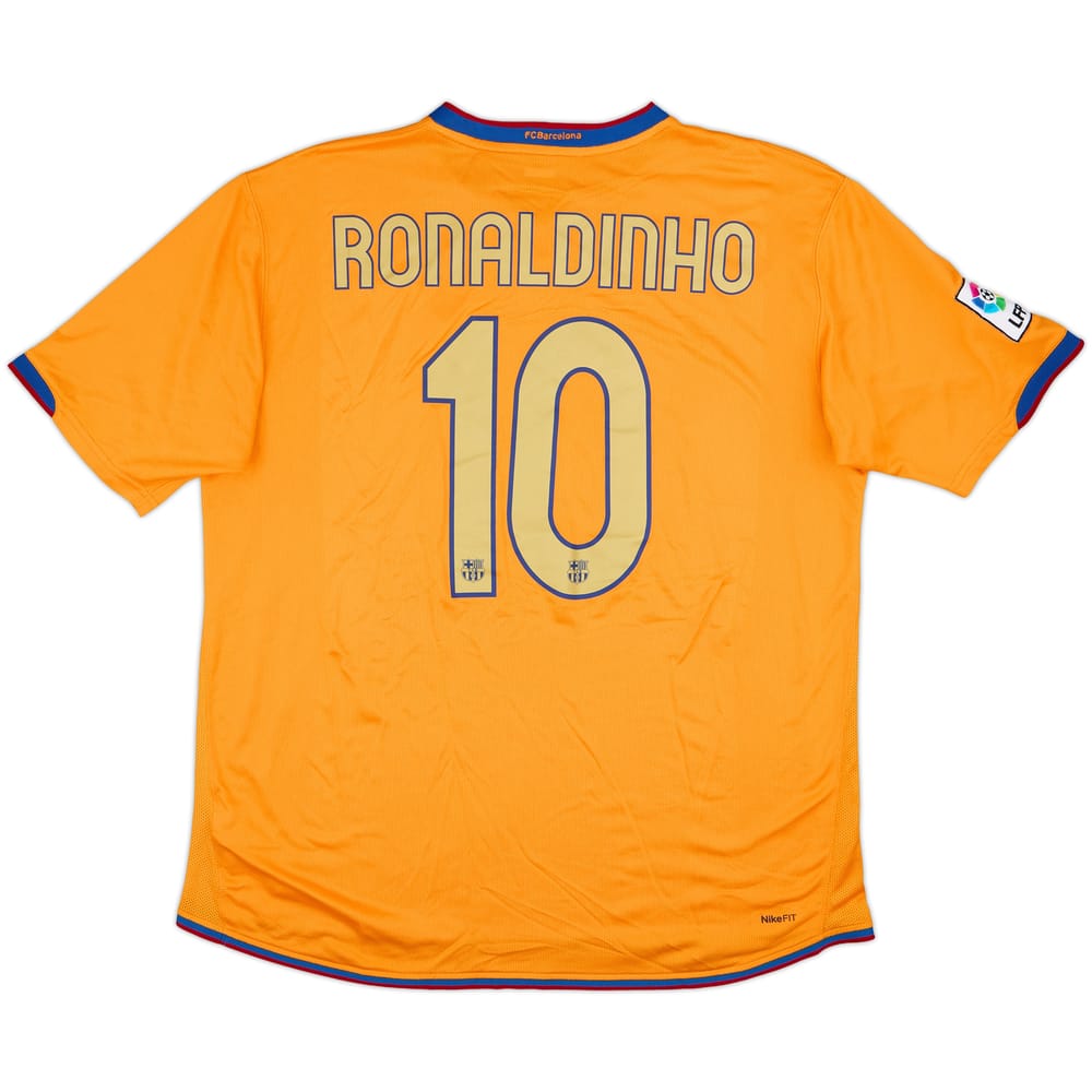 2006-08 Barcelona Away Shirt Ronaldinho #10 - 6/10 - (XL)