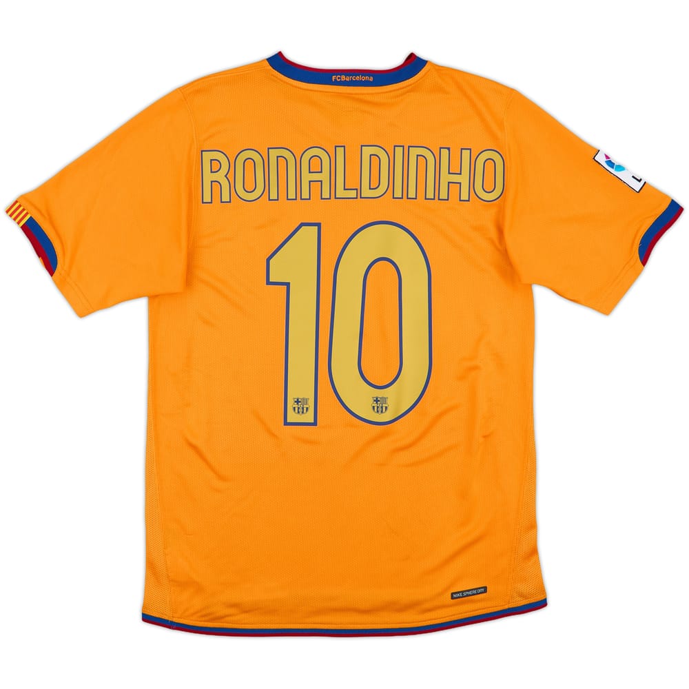 2006-08 Barcelona Away Shirt Ronaldinho #10 - 8/10 - (S)