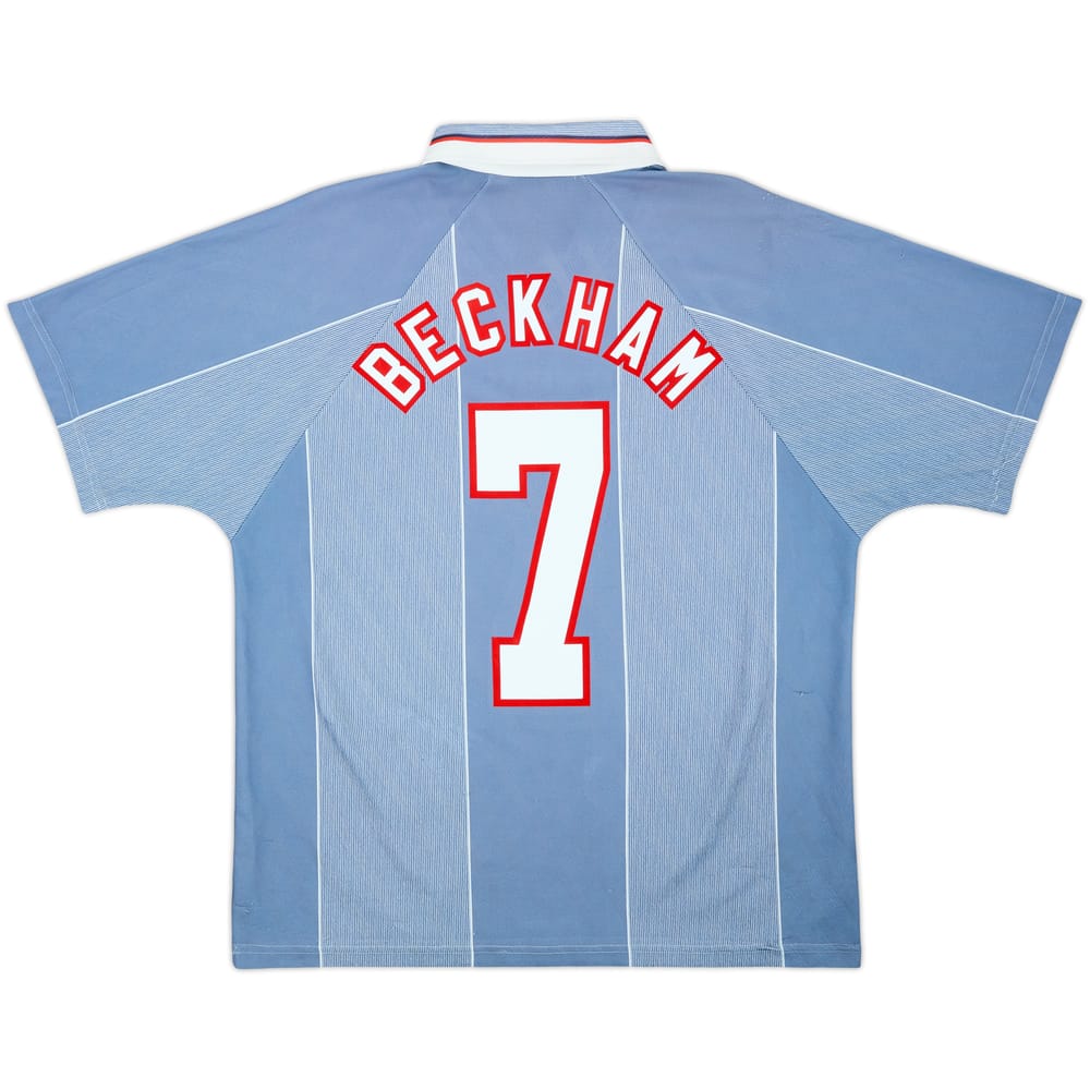 1996-97 England Away Shirt Beckham #7 - 6/10 - (L)
