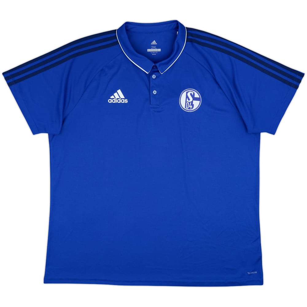 2017-18 Schalke adidas Polo Shirt - 9/10 - (XXL)