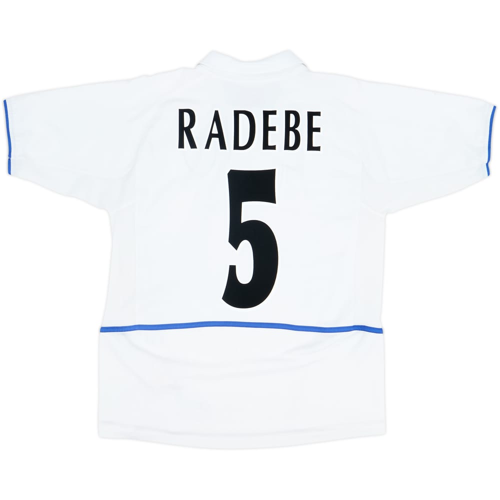 2002-03 Leeds United Home Shirt Radebe #5 - 8/10 - (XL.Boys)