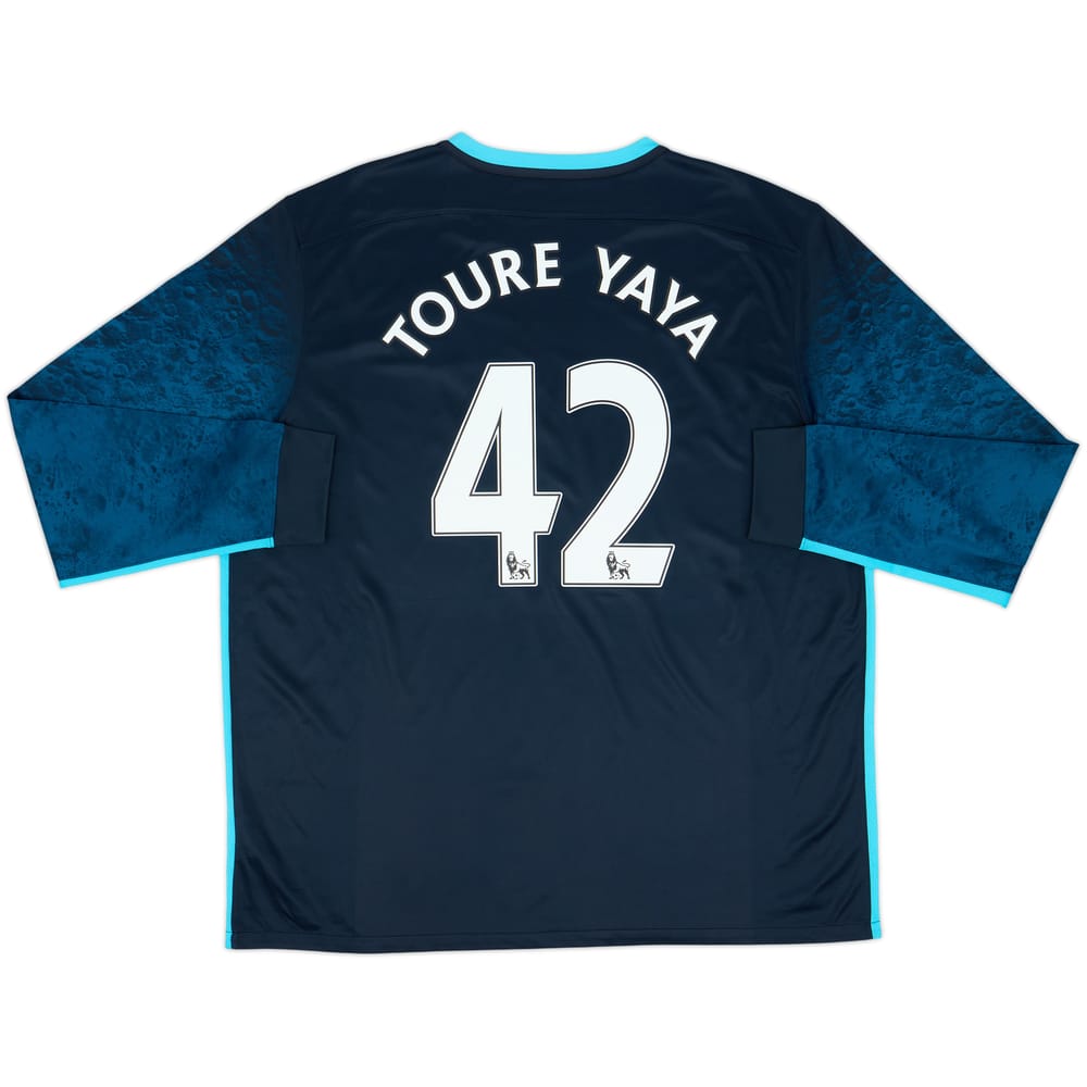2015-16 Manchester City Away L/S Shirt Toure Yaya #42 - 10/10 - (XXL)
