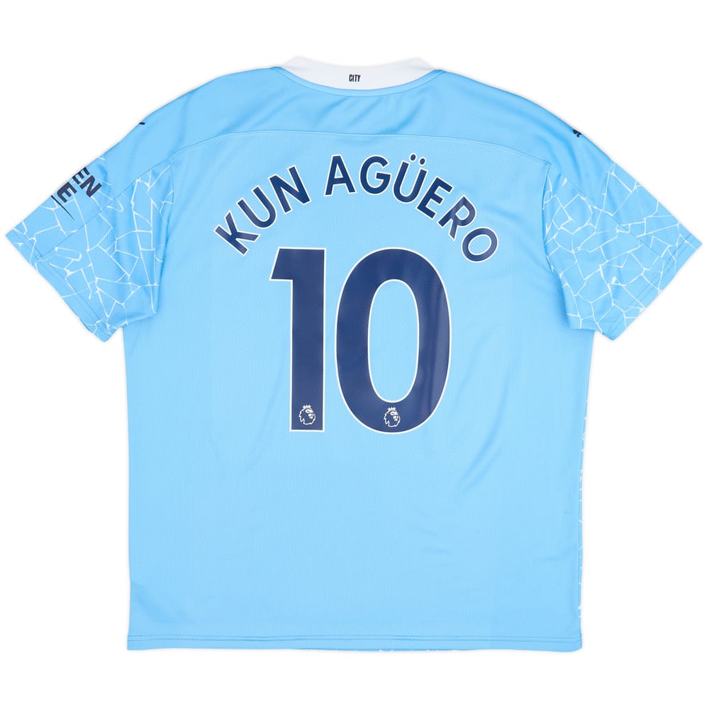 2020-21 Manchester City Home Shirt Kun Aguero #10 - 8/10 - (XL)