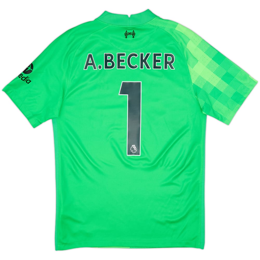 2021-22 Liverpool GK S/S Shirt A.Becker #1 - 6/10 - (S)