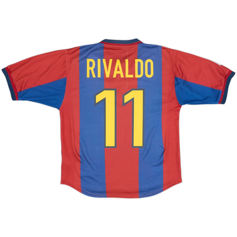 1998-00 Barcelona Camiseta Local Rivaldo #11 - 7/10 - (S)