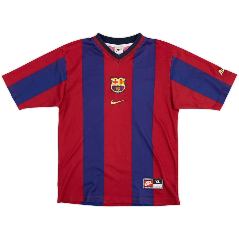 1998-00 Barcelona Basic Home Shirt - 9/10 - (XL.Boys)