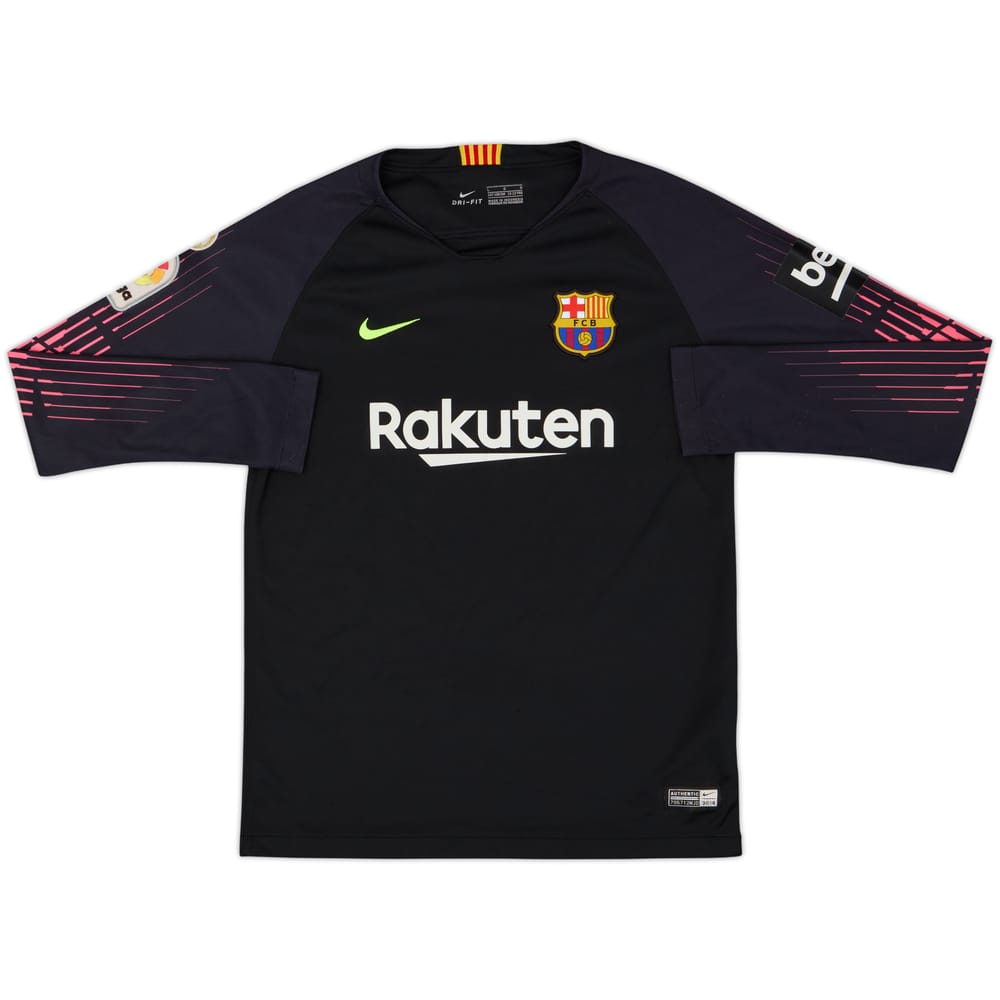 2018-19 Barcelona GK Shirt - 8/10 - (L.Boys)