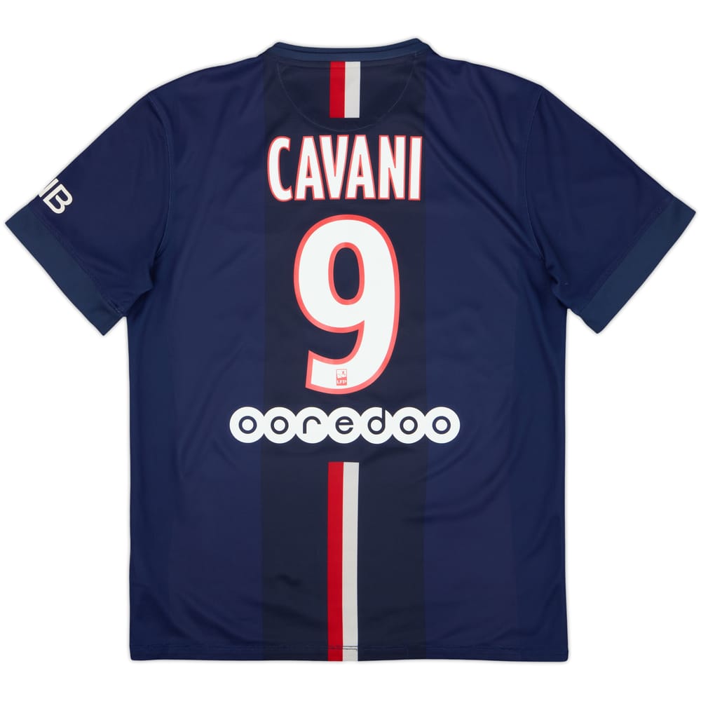 2014-15 Paris Saint-Germain Home Shirt Cavani #9 - 8/10 - (M)